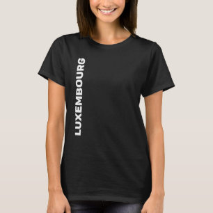 Camiseta Texto Vertical do Luxemburgo