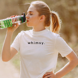 Camiseta Texto Whimsy Personalizado Moderno Preto