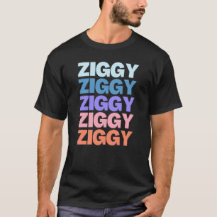 Camiseta Texto Ziggy Repetido Moderno