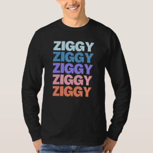 Camiseta Texto Ziggy Repetido Moderno