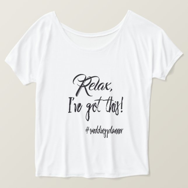 Camiseta Textografia do Planejador Trendy Wedding (Frente do Design)