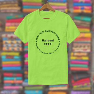 Camiseta Textos de padrão redondos de Marca comercial no Ve