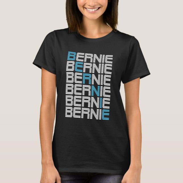 Camiseta textStacks das máquinas de lixar de BERNIE (Frente)
