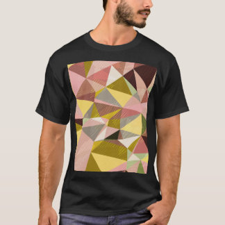 Camiseta Textura Abstrato de triângulos geométricos colorid