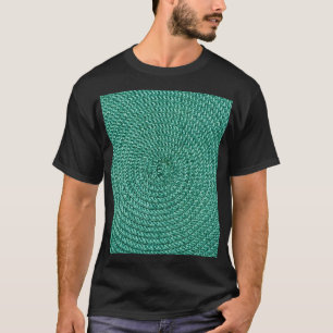 Camiseta Textura artificial de tecido verde trançada.