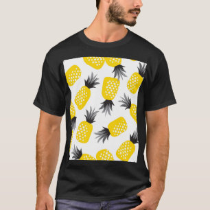 Camiseta Textura de abacaxi, Padrão de Verão de Vintage.
