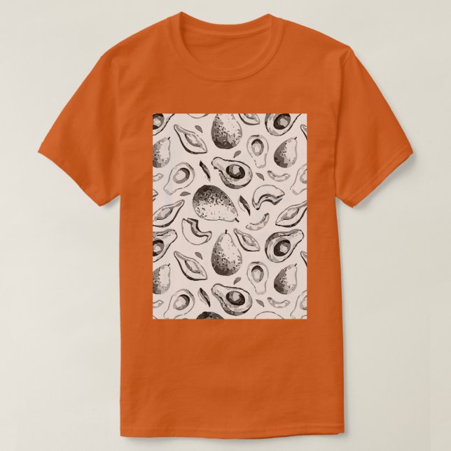 Camiseta Textura de beleza exótica Clássica do Avocado (Frente do Design)
