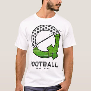 Camiseta Textura de Bola de Futebol Tipografia Esportiva In