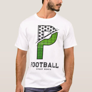 Camiseta Textura de Bola de Futebol Tipografia Esportiva In