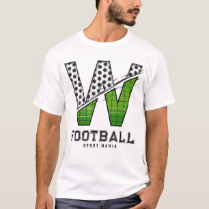 Camiseta Textura de Bola de Futebol Tipografia Esportiva In