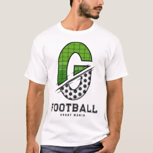 Camiseta Textura de Bola de Futebol Tipografia Esportiva In