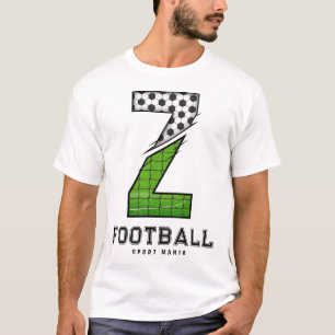 Camiseta Textura de Bola de Futebol Tipografia Esportiva In