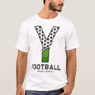 Camiseta Textura de Bola de Futebol Tipografia Esportiva In