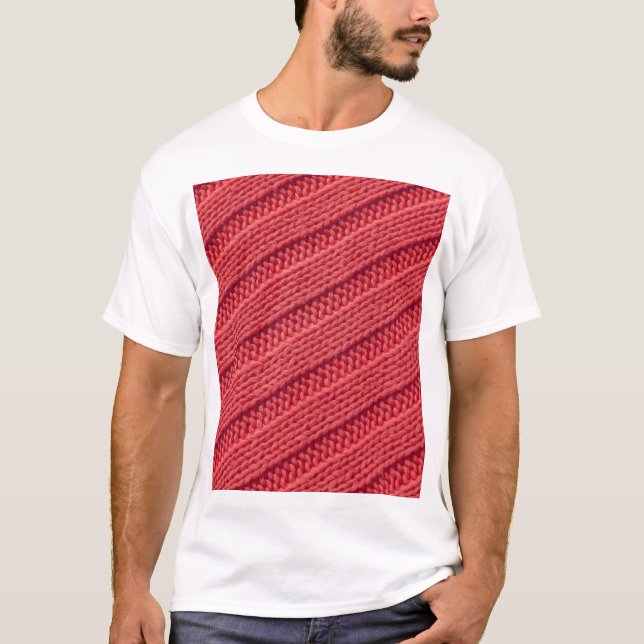 Camiseta Textura de crochê de strippy. (Frente)