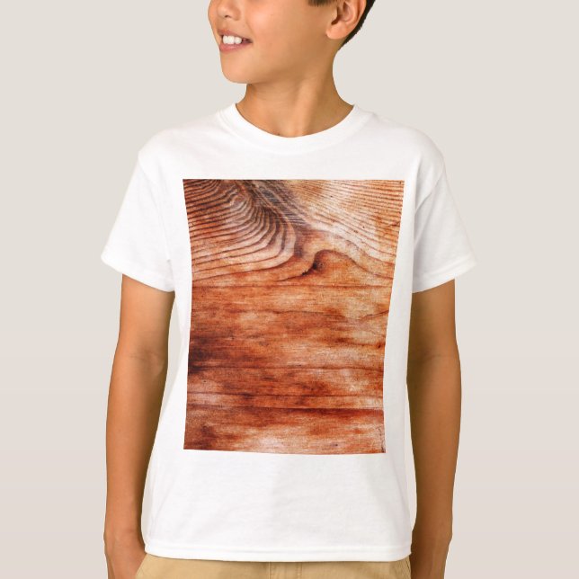 Camiseta Textura de Grão de Madeira (Frente)