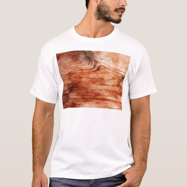 Camiseta Textura de Grão de Madeira (Frente)