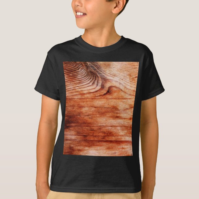 Camiseta Textura de Grão de Madeira (Frente)