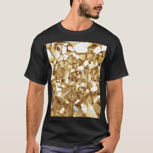 Camiseta Textura de ouro de abstrato de 3D.