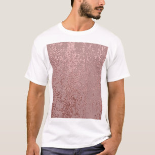 Camiseta Textura de ouro metálico, quartzo rosa.