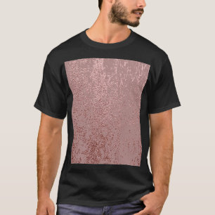 Camiseta Textura de ouro metálico, quartzo rosa.