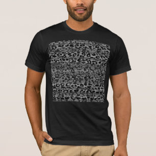 Camiseta Textura de pele de leopardo com padrão de vindima