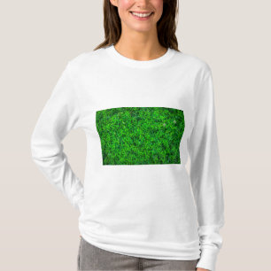 Camiseta Textura De Plantas De Folha Verde