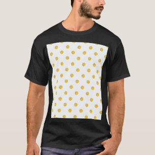 Camiseta Textura de pontos brilhantes Dourados da Polka