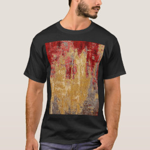 Camiseta Textura de tapete vermelho-oriental.
