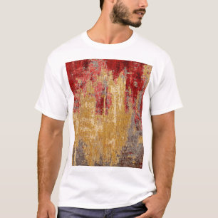 Camiseta Textura de tapete vermelho-oriental.
