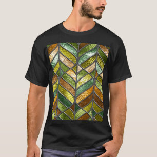Camiseta Textura De Vidro Arrefecida: Elegância 3D Colorida