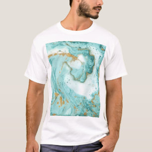 Camiseta Textura decorativa mármore, tinta abstrato artísti