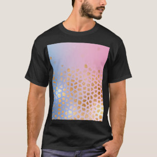 Camiseta Textura Dourada: fundo abstrato de gradiente