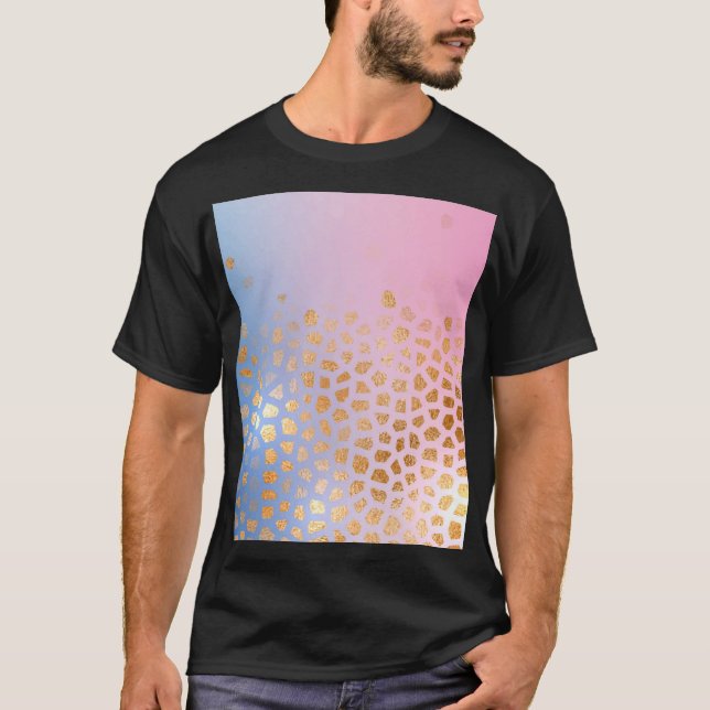 Camiseta Textura Dourada: fundo abstrato de gradiente (Frente)