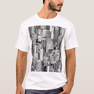 Camiseta Textura Isométrica de Cidade do Skyscraper