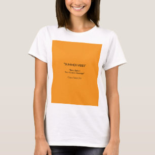 Camiseta Textura Laranja Retro – Arte de Vibrações de Verão