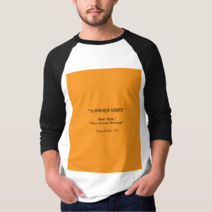 Camiseta Textura Laranja Retro – Arte de Vibrações de Verão