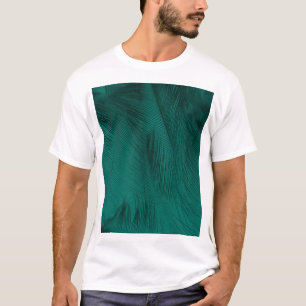 Camiseta Textura verde escura da pena de vindima