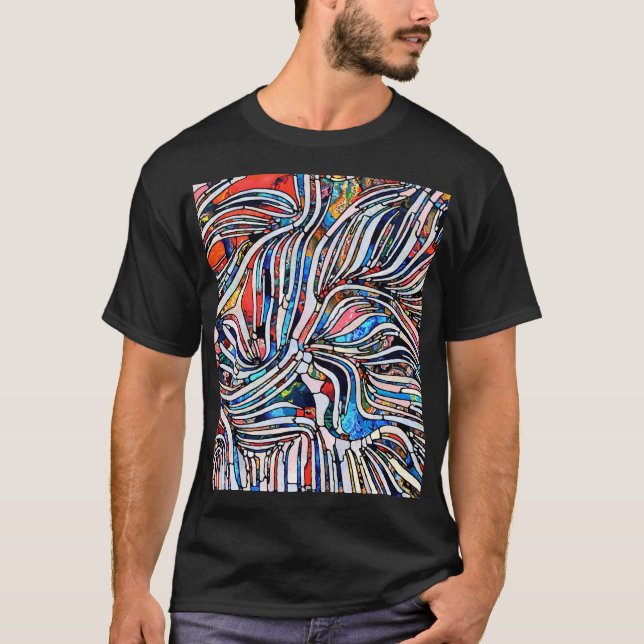 Camiseta Texturas quebradas: unidade de vidro contida (Frente)