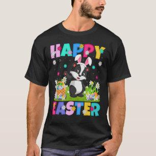 Camiseta Texugo Coelho da Páscoa Feliz Texugo Domingo de