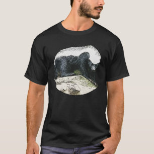 Camiseta Texugo de mel em um t-shirt de madeira do coto