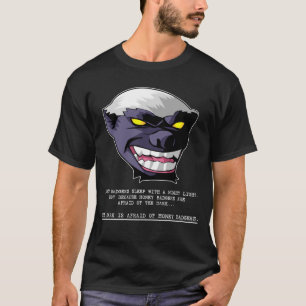 Camiseta Texugo de mel receoso da obscuridade