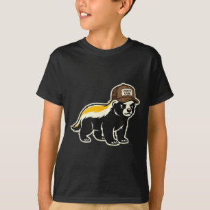 Camiseta Texugo-Mel I Don't Care Caminhoneiro Arte Engraçad