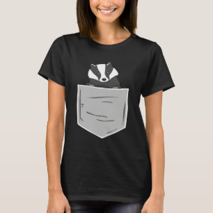 Camiseta Texugo Na Bolsa Vida Selvagem Texugo Na Saca