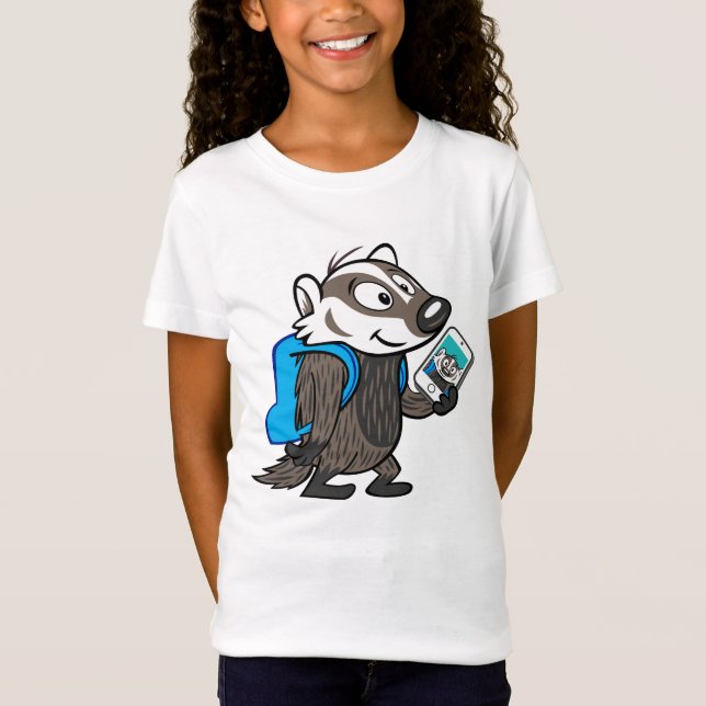 Camiseta Texugo Selfie do filho do baby-boom do guaxinim | (Frente)