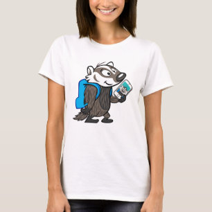 Camiseta Texugo Selfie do filho do baby-boom do guaxinim  