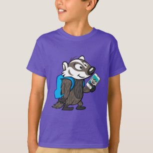 Camiseta Texugo Selfie do filho do baby-boom do guaxinim