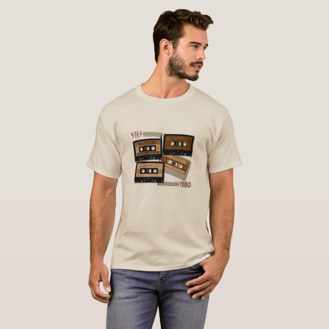 Camiseta Tezeta Throwback Tunes fita cassete (Frente Completa)