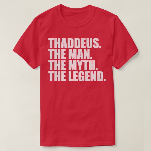 Camiseta ThaddeusThaddeus Nome Thaddeus (Frente do Design)