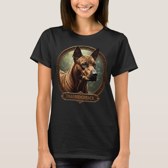 Camiseta Thai Ridgeback Dog Breed Art  (Frente)