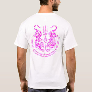 Camiseta Thai Tattoo Designs Tiger " Yant Suea Koo " Pink